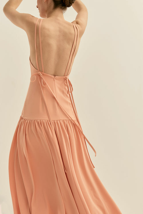 Vestido Mica Apricot · Allegra ·