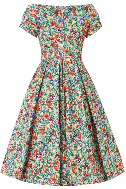 Lily Italian Summer Fruit Off Shoulder Dress