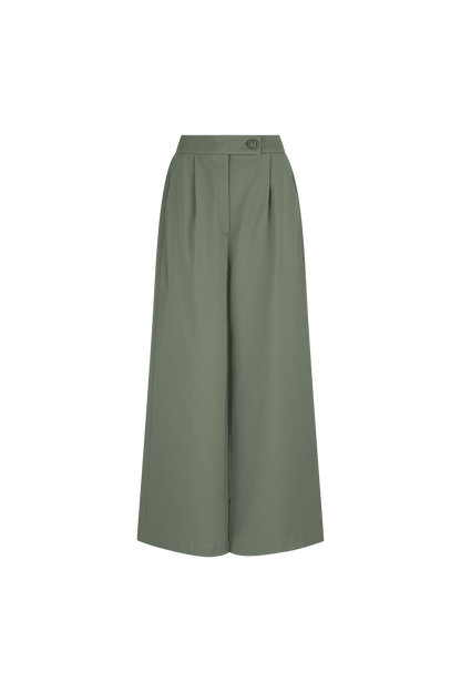 CURAAE Houston Wide Leg Pants in Green