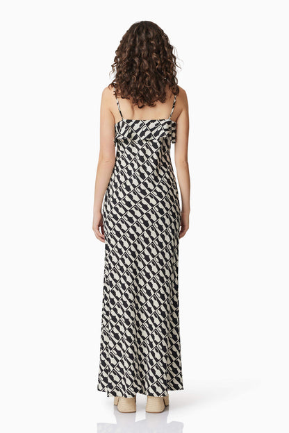 CURAAE Gianna Maxi Dress In Black & White