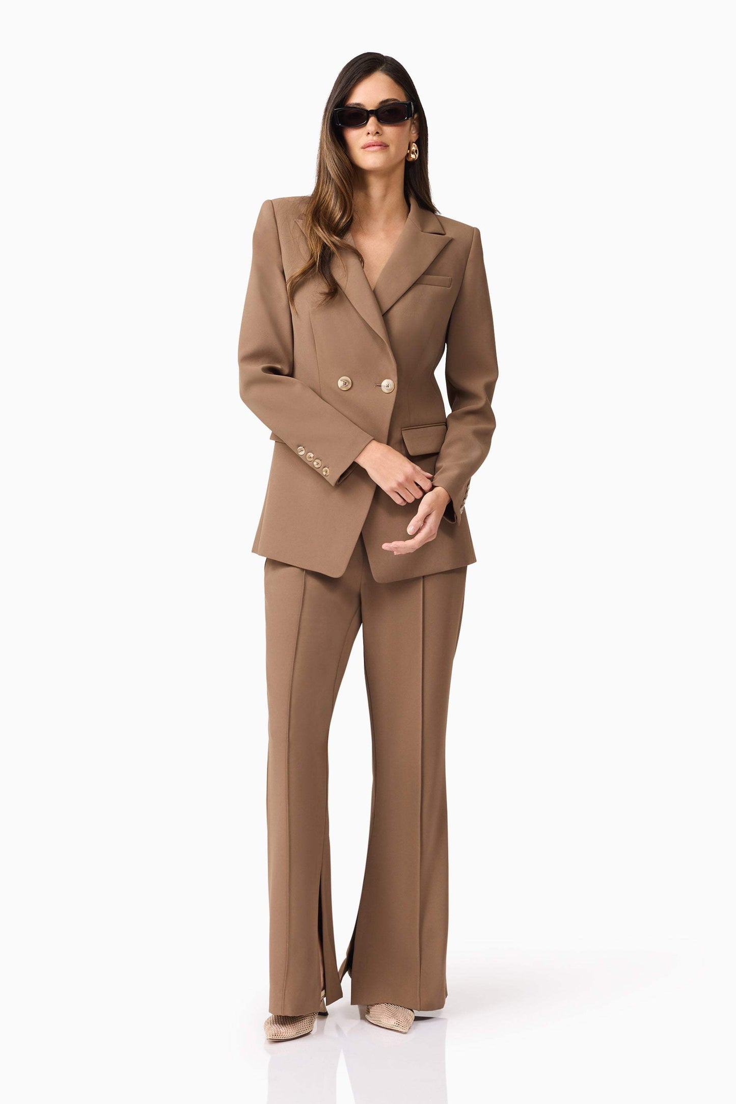 CURAAE Sandy Suit Blazer In Brown