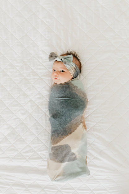 Knit Headband Bow - Picasso