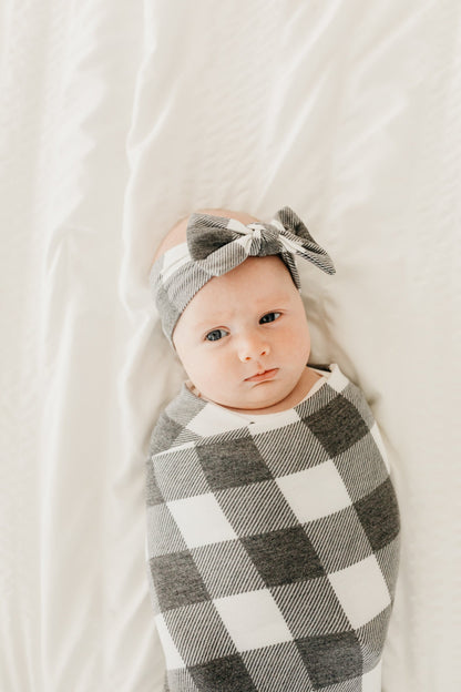 Knit Headband Bow - Scotland