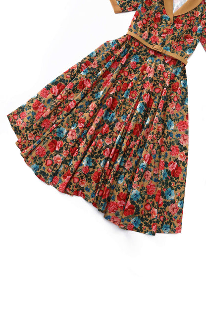 Mollie Yellow Floral Full Circle Shirt Dress