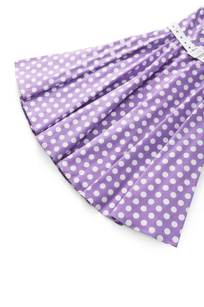Daisy Lilac Polka Dot Halter Dress