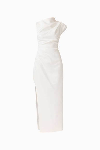 Coralie Maxi Gown in Pearl White