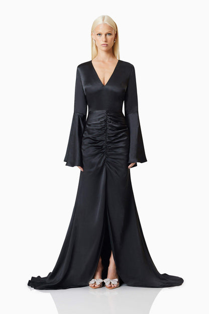 Clementine Eventwear Maxi Gown In Black