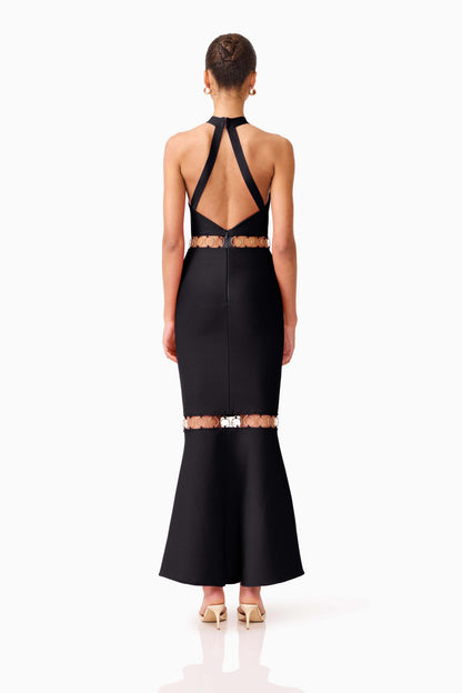 Naomi Halter Gown in Black