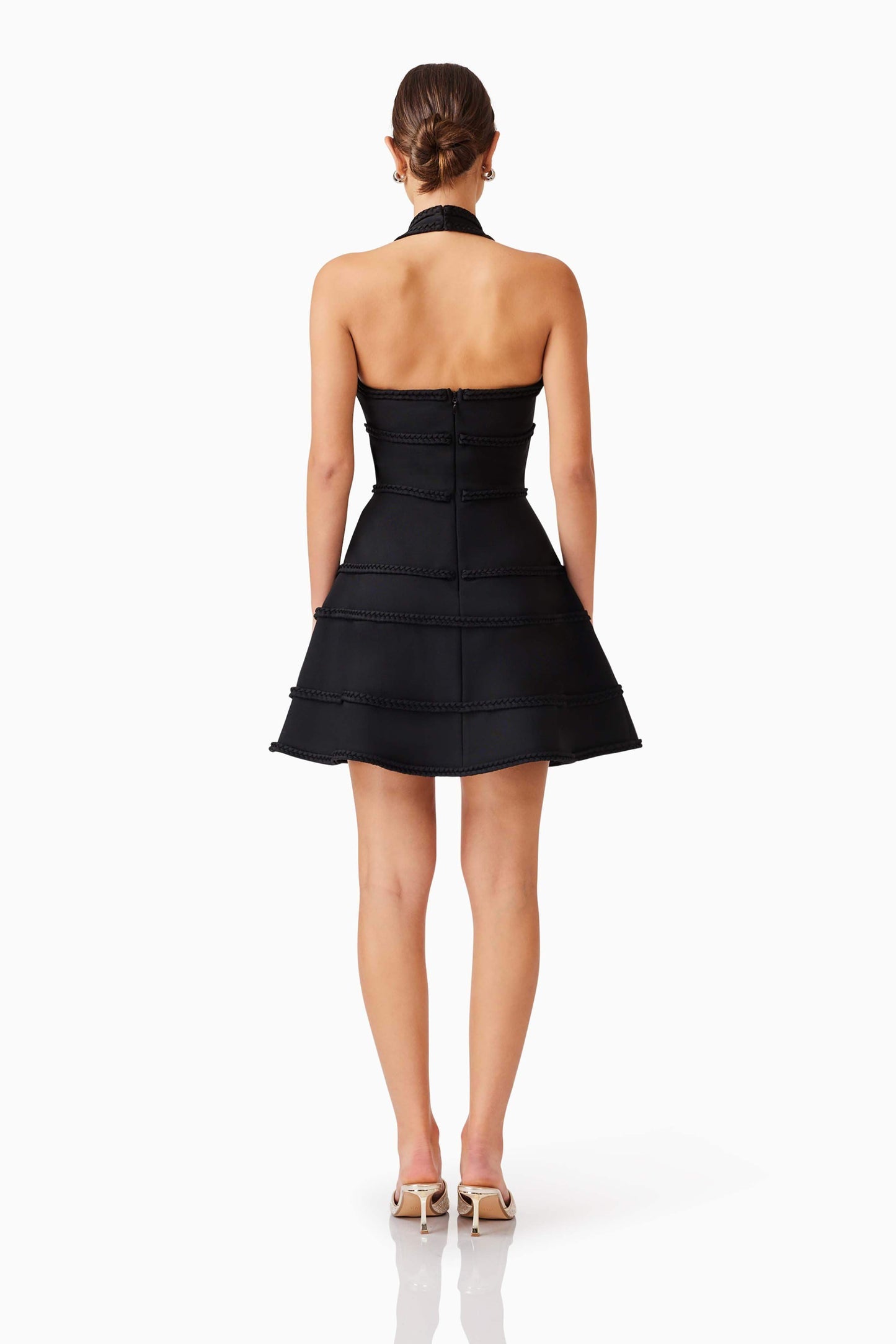 Katlyn Halter Mini Dress in Black