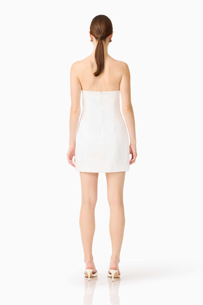 Sydney Strapless Mini Dress in White