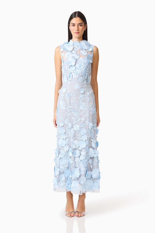 Selene Cocktail Midi Dress Blue