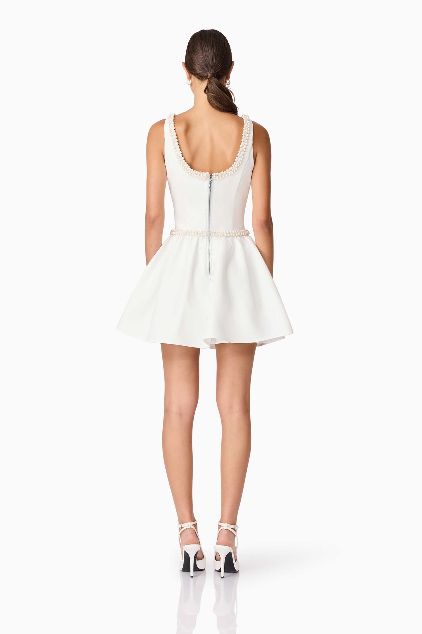 Rafaela A-Line Mini Dress in White