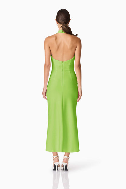 Nerissa Cowl Neck Maxi Dress in Green