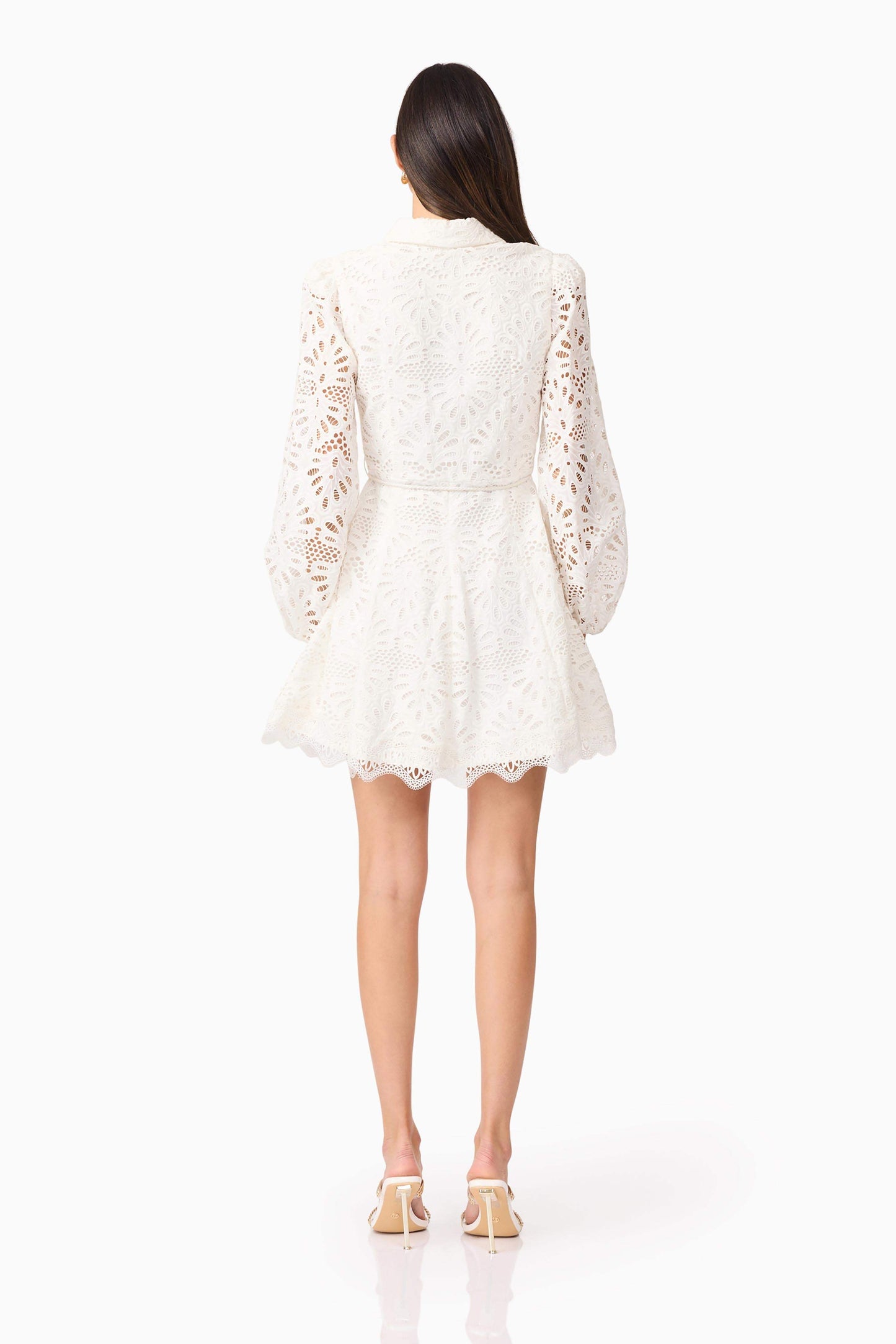 Carli Mini Shirt Dress in White