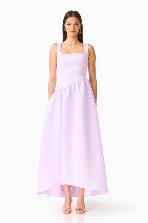 Ruelle A-Line Maxi Dress in Purple
