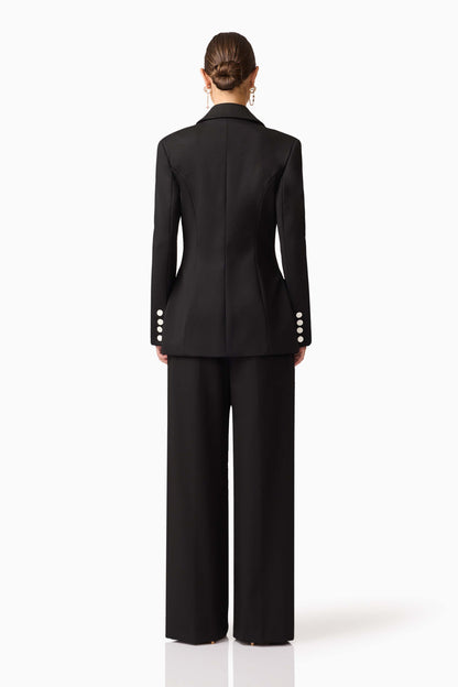 Leonie Wide Leg Pants In Black
