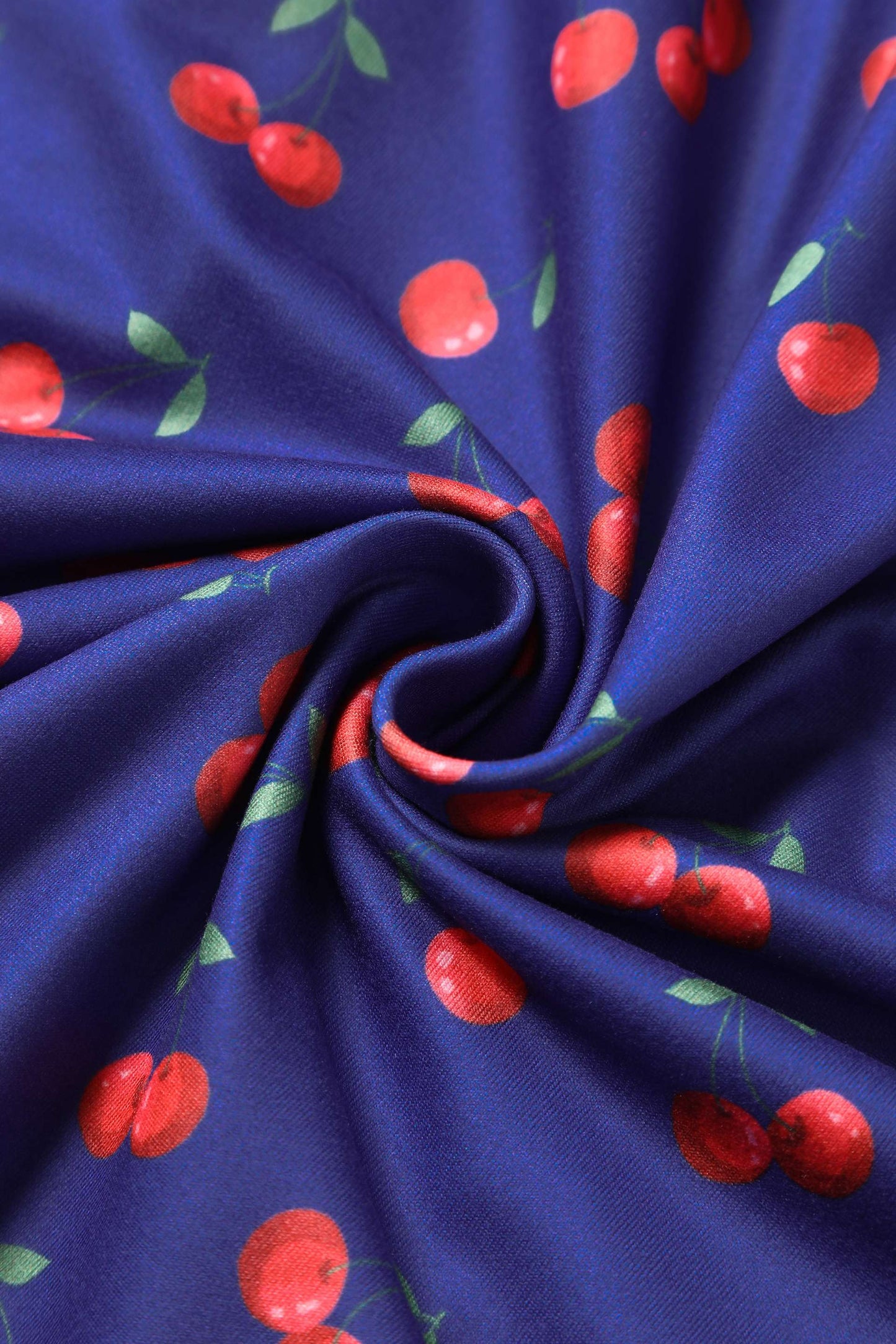 Brenda Blue Cherry Flared Dress