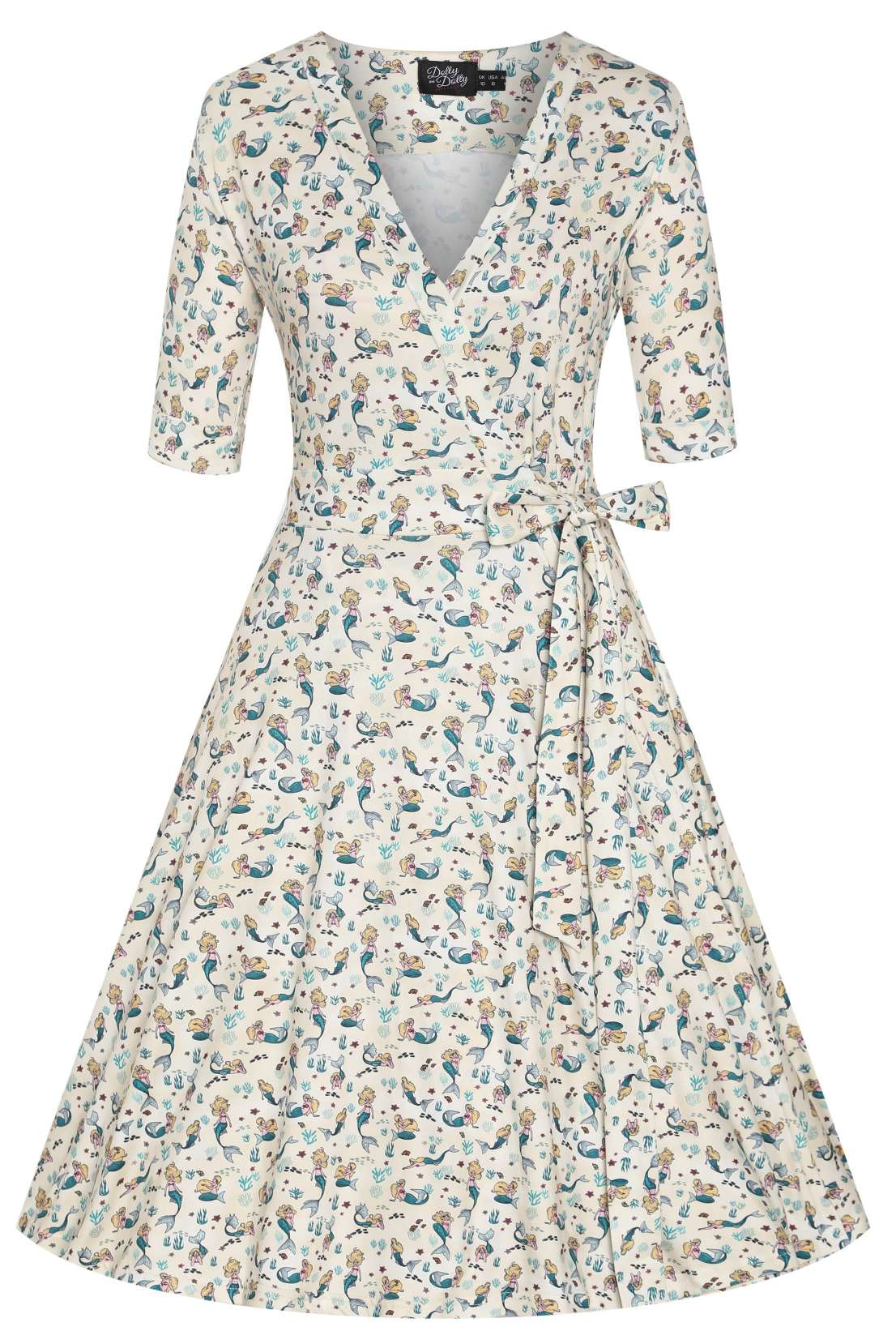 Matilda Mermaid Wrap Dress In Ivory
