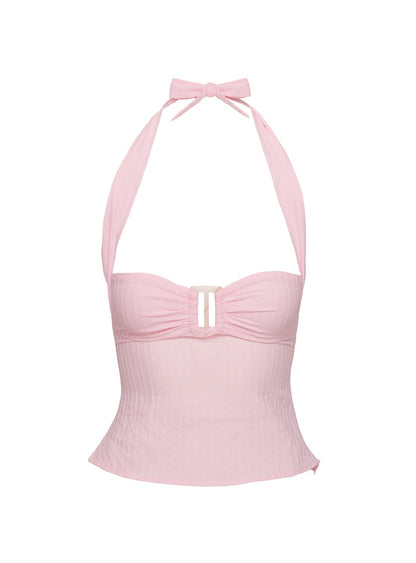 Isabetta Halter Top Pink