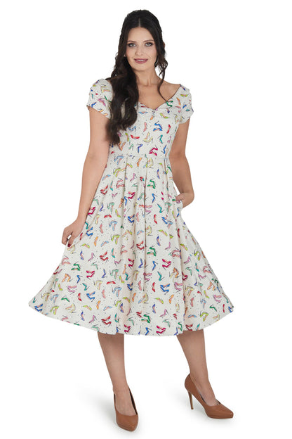 Lily Stiletto Print Off Shoulder Dress