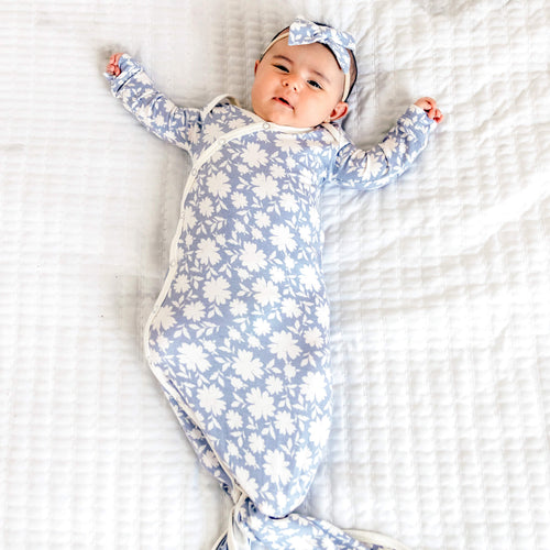 Newborn Knotted Gown - Lacie