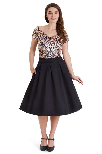 Lilian Off Shoulder Leopard Print Top