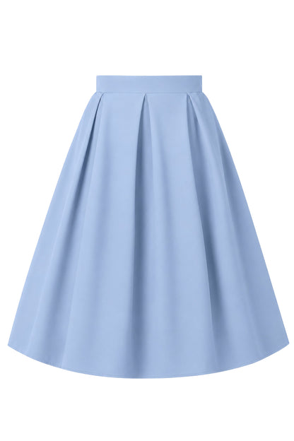 Aisley Powder Blue Pleated Skirt