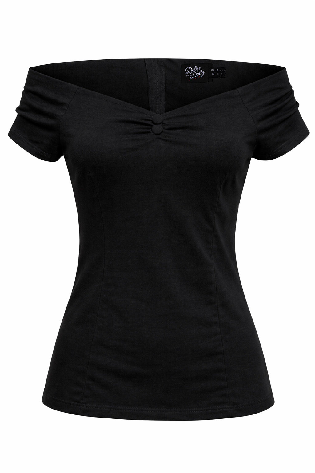 Lilian Black Off-Shoulder Top