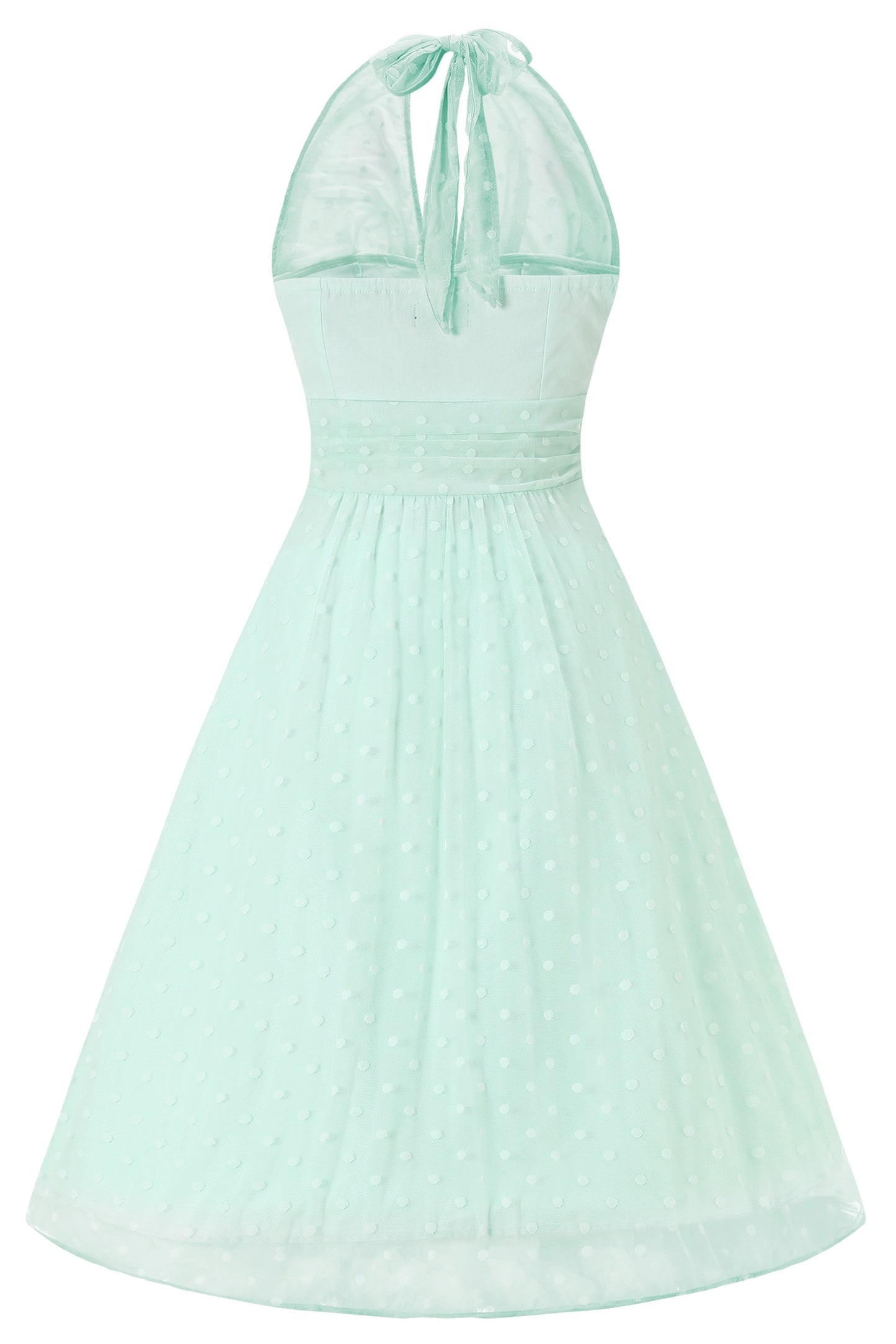 Dorothea Light Green Halter Dress