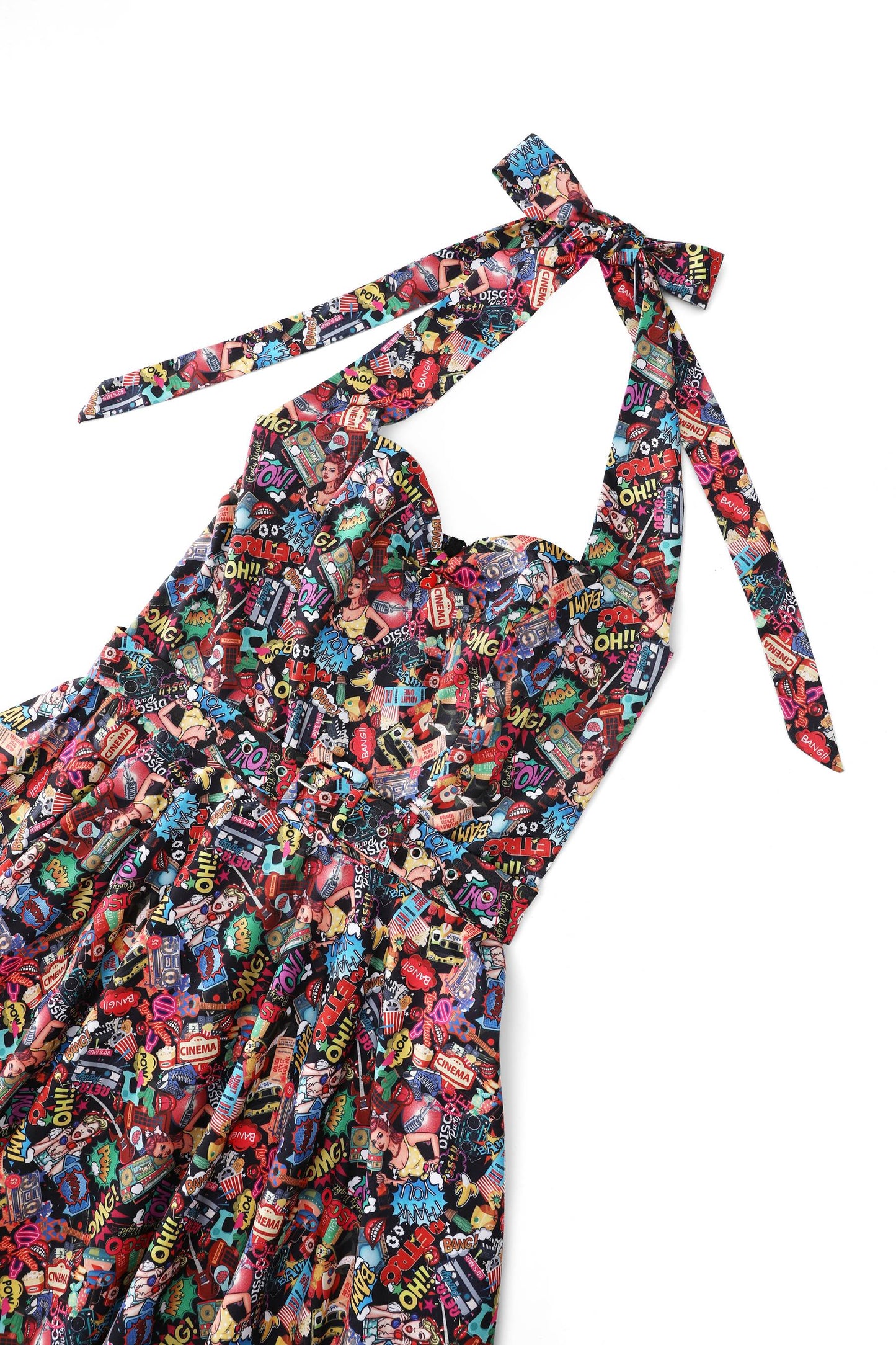 Daisy Pop Art Halter Dress