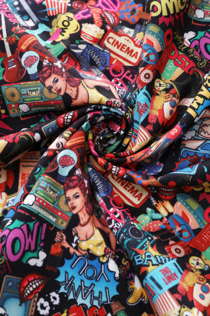 Daisy Pop Art Halter Dress