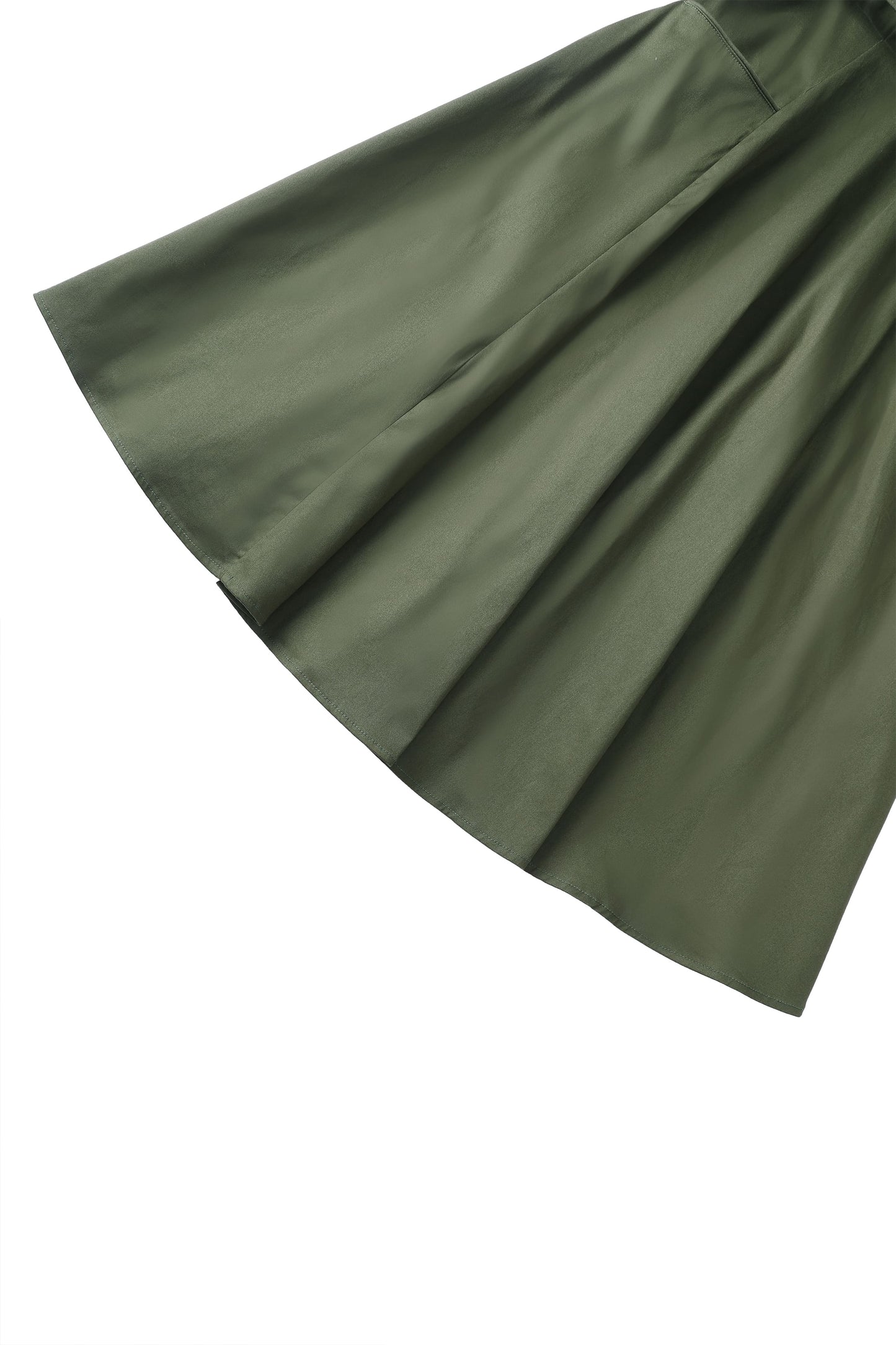 Mabel Olive Green Midi Shirt Dress