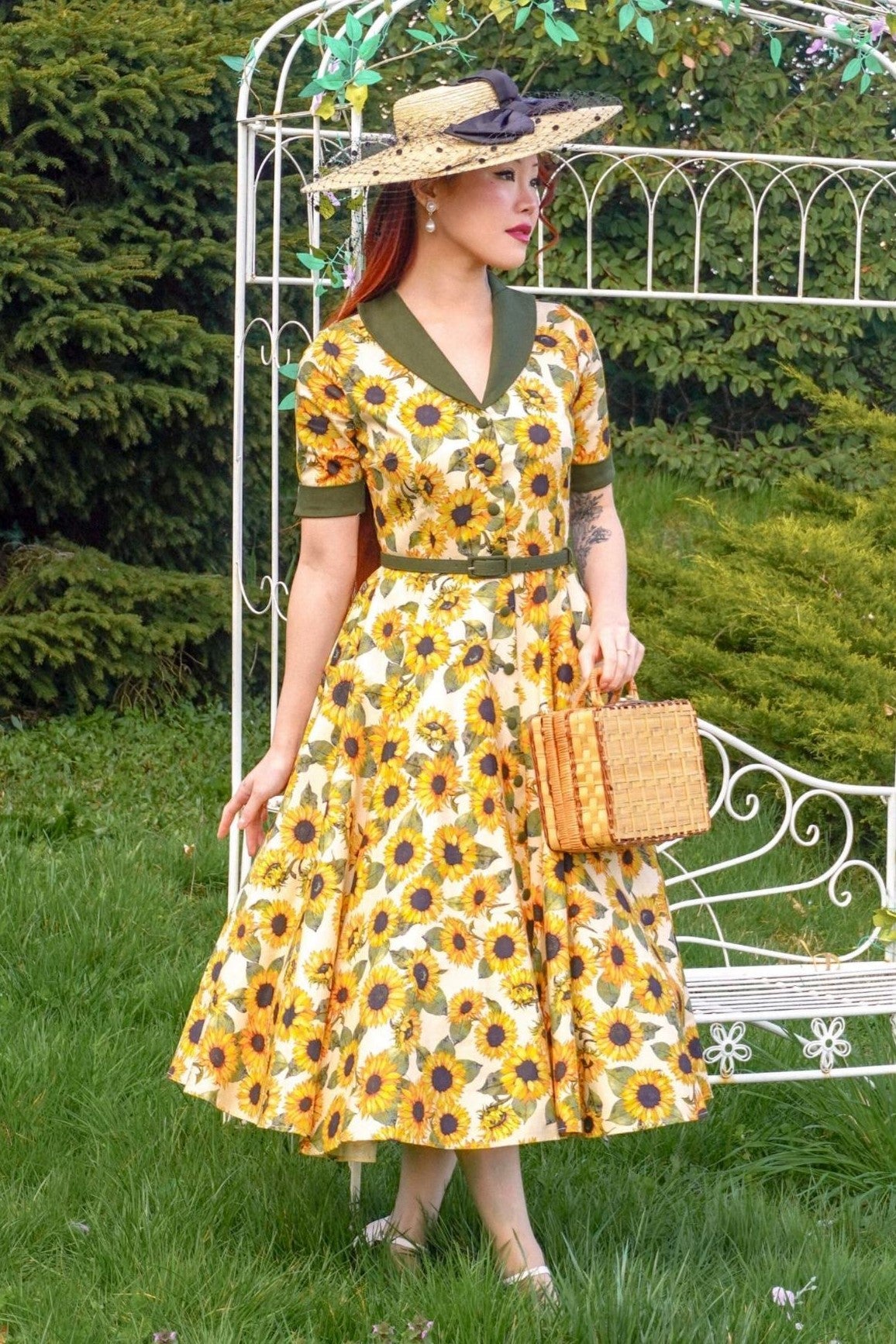 Mollie Sunflower Full Circle Shirt Dress