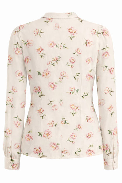 Margaret Pink Rose Long Sleeved Blouse