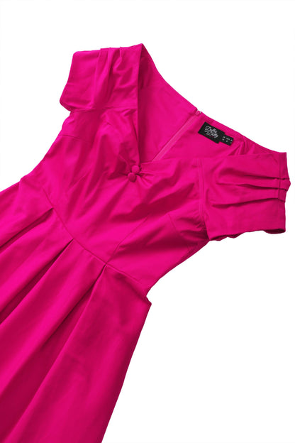 Lily Hot Pink Off Shoulder Dress