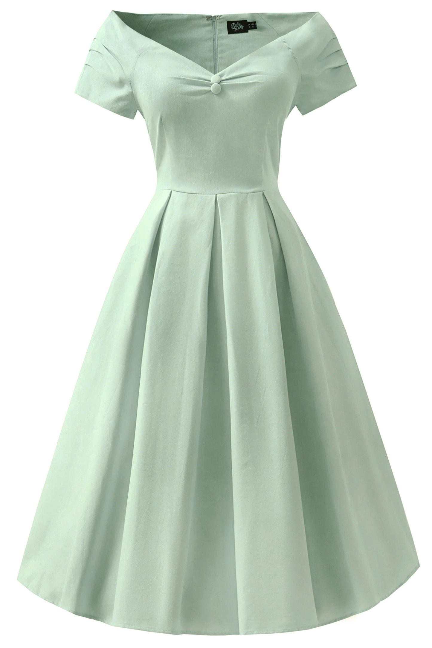 Lily Light Green Off Shoulder Dress