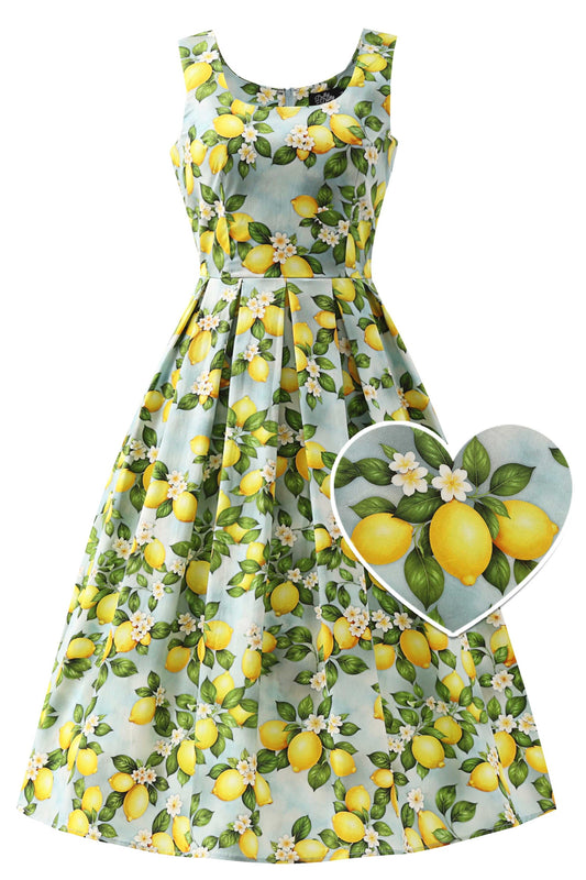 Ophelia Blue Lemon Midi Dress