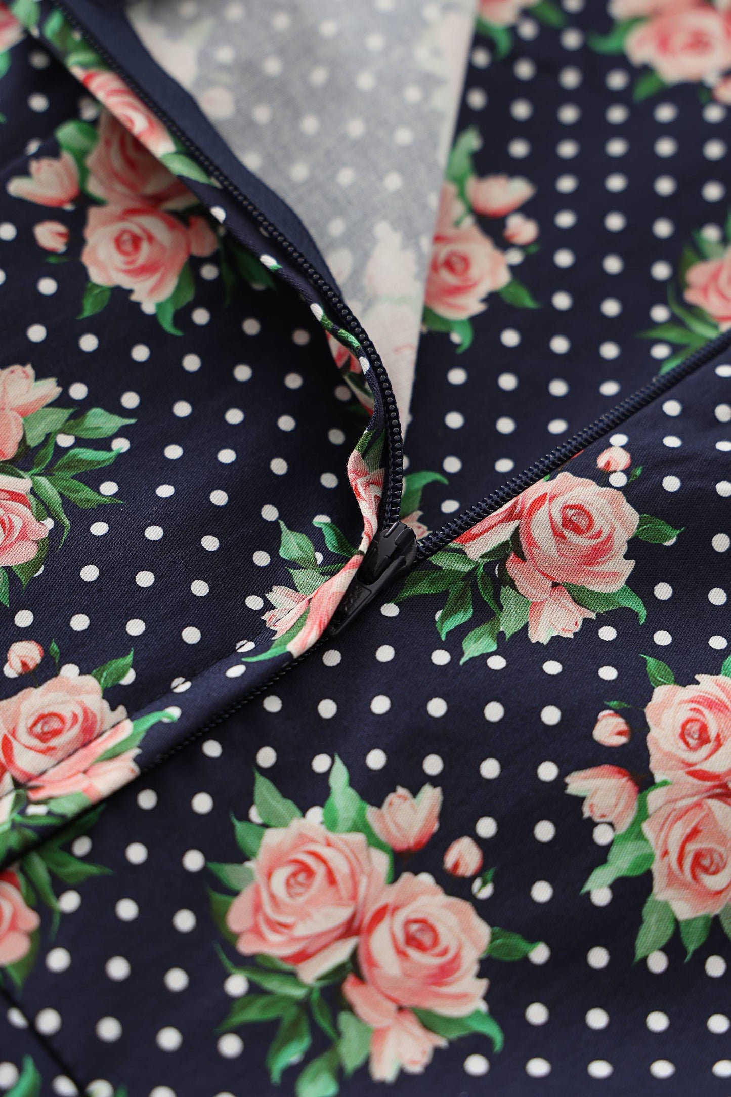 Ophelia Dark Blue Rose Midi Dress