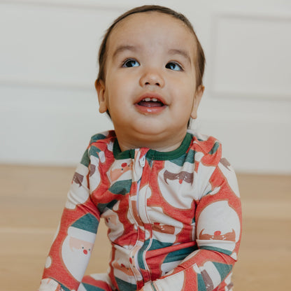 Zip-Up Footie Pajama - Claus