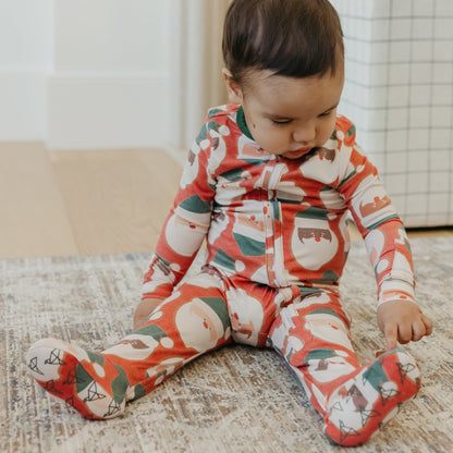 Zip-Up Footie Pajama - Claus