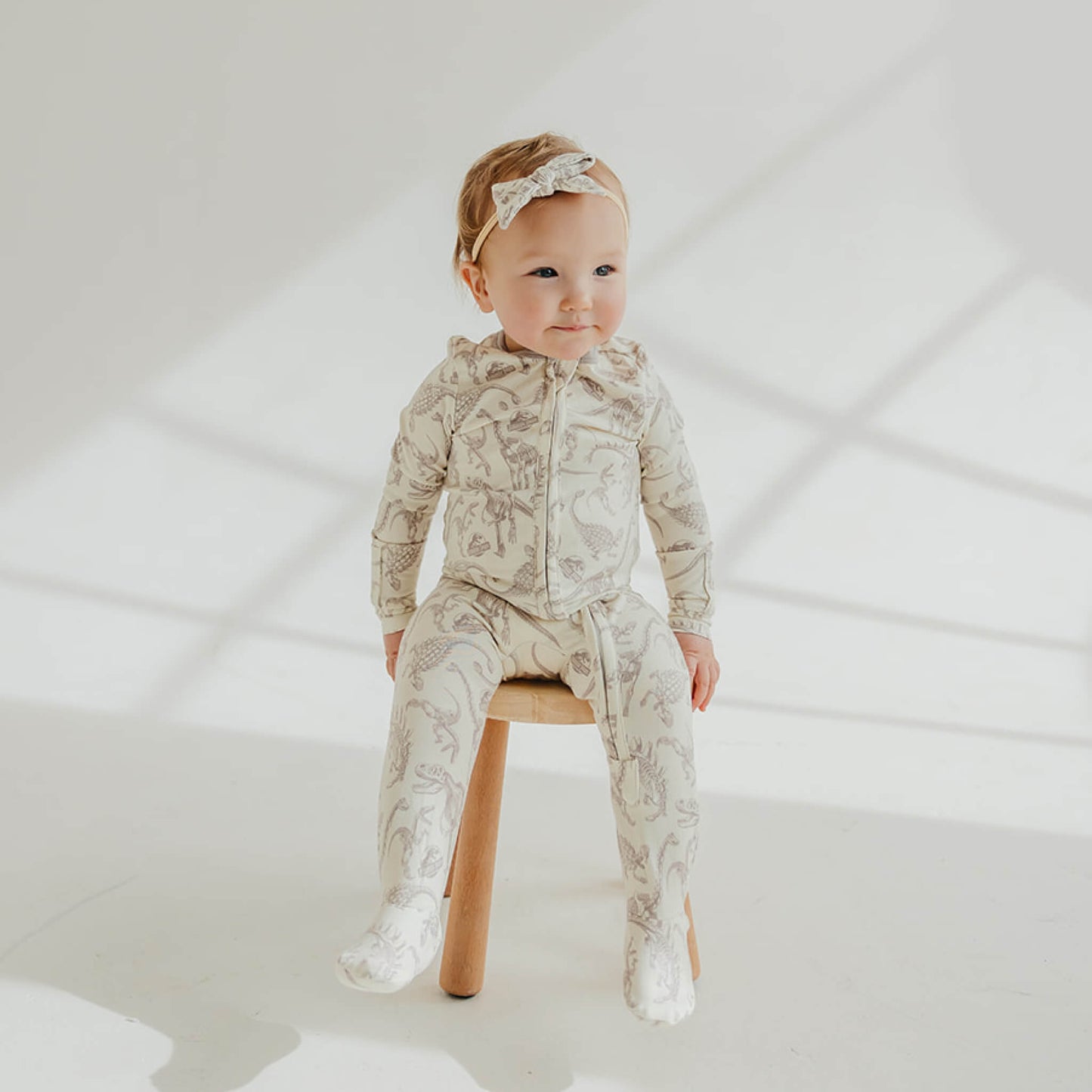 Zip-Up Footie Pajama - Jurassic Park Fossils