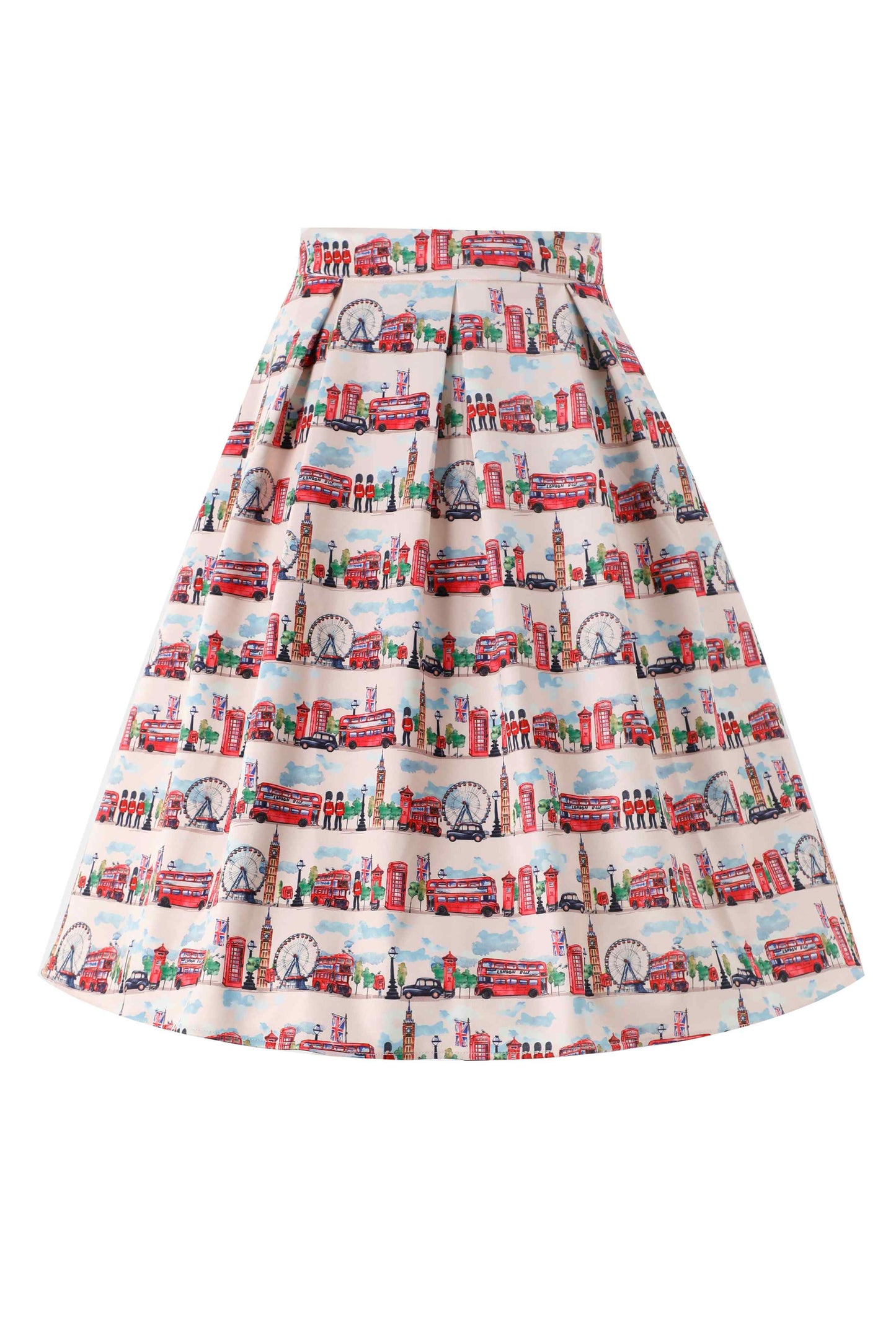 Aisley London Pleated Midi Skirt In White