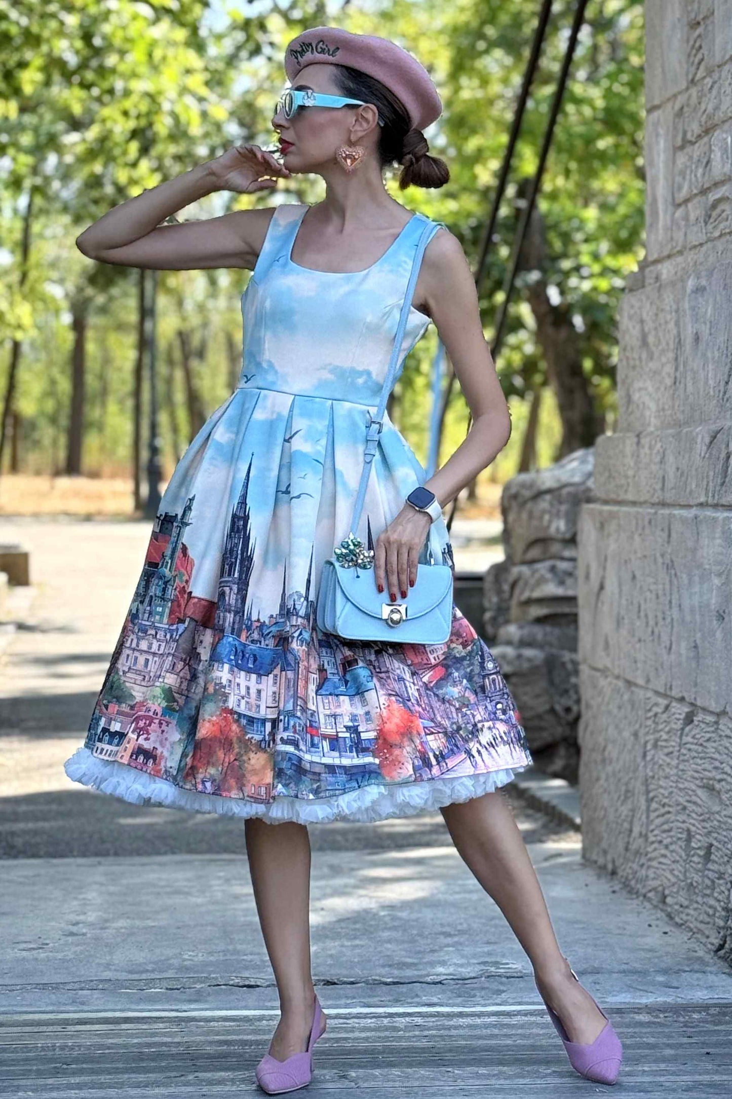 Amanda Edinburgh Scotland Skyline Swing Dress