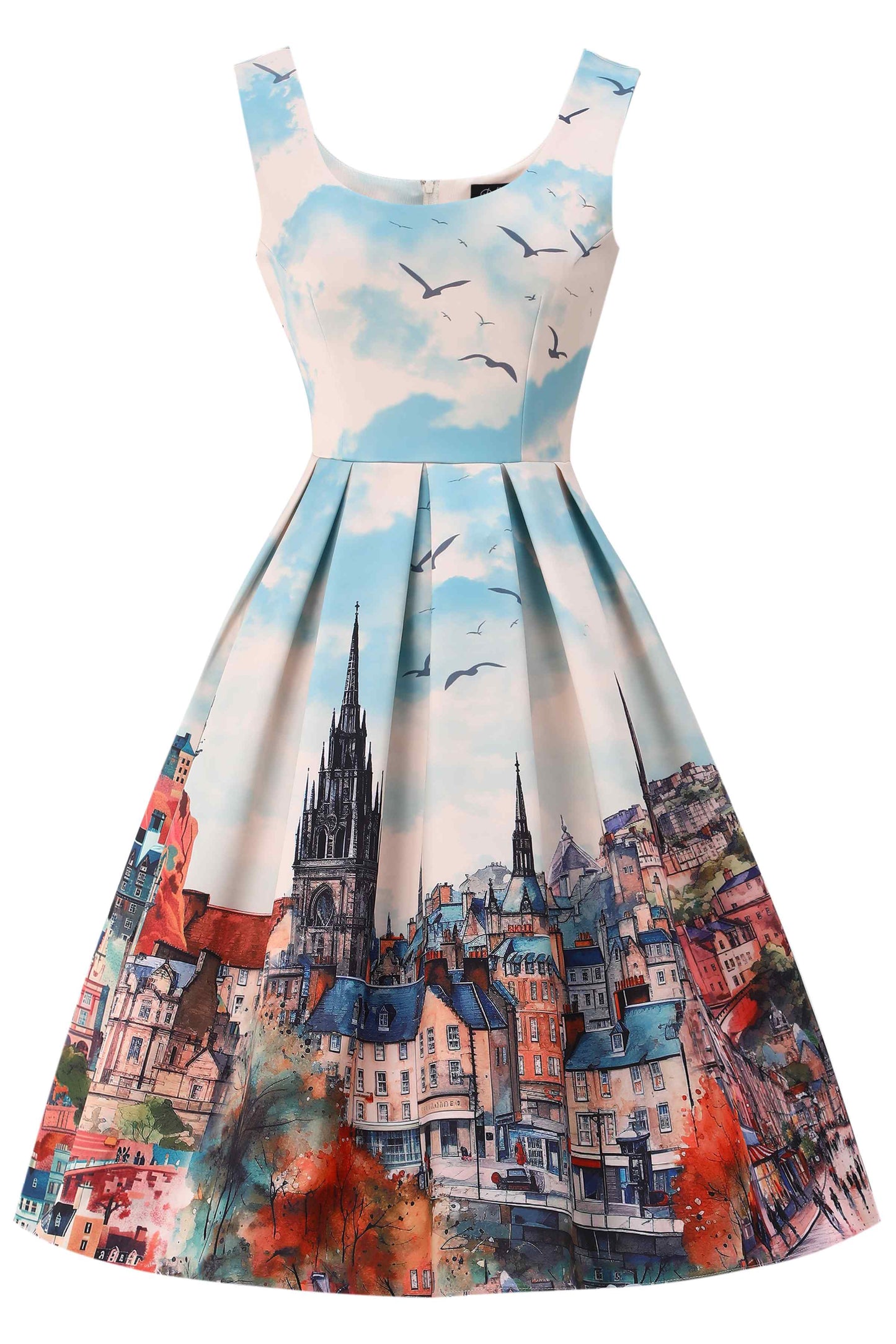 Amanda Edinburgh Scotland Skyline Swing Dress