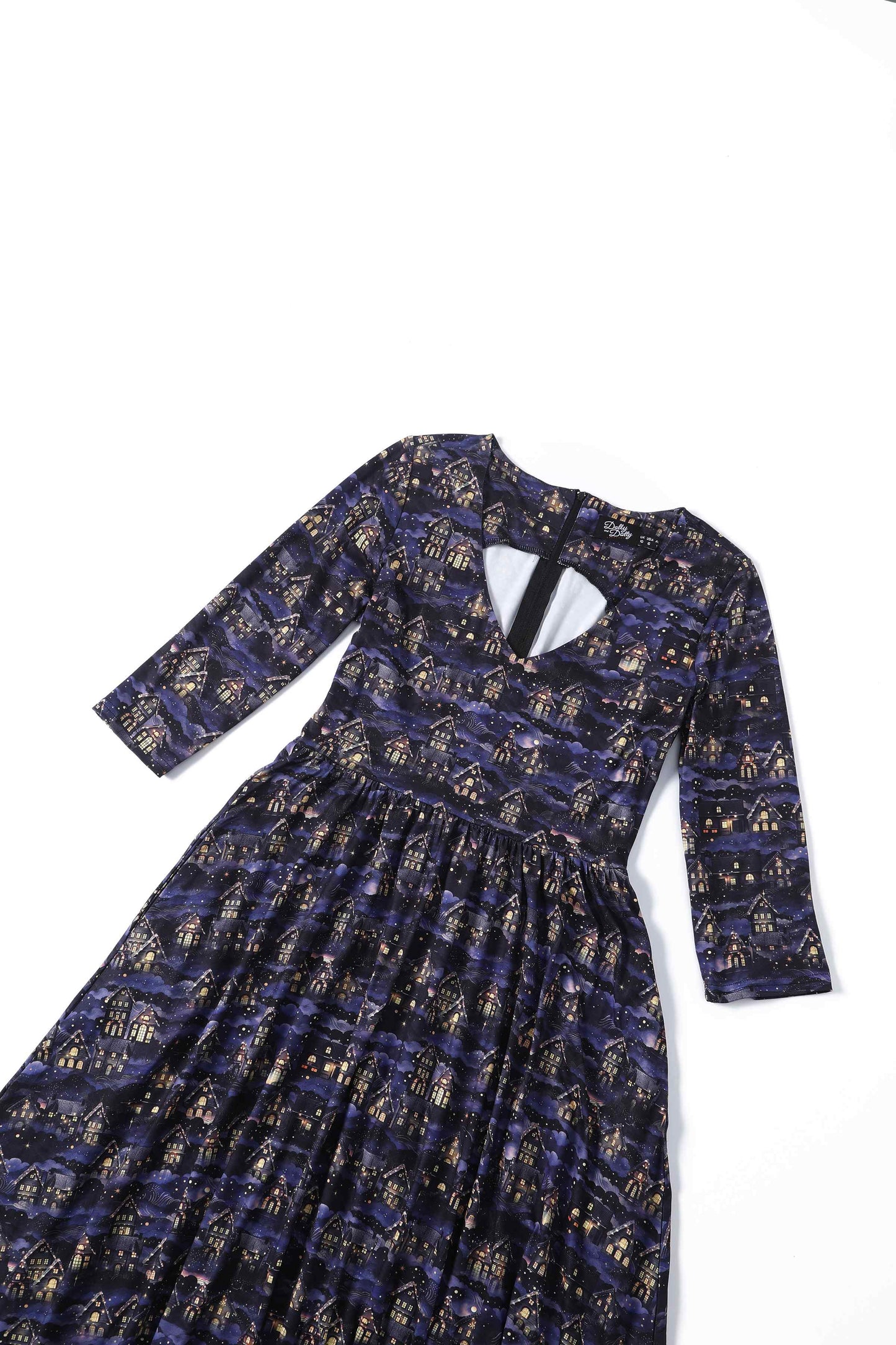 Billie Purple Christmas Eve Flared Dress