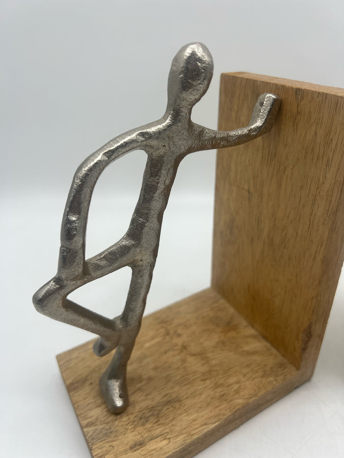 BOOKEND SILVER FIGURE DETAIL