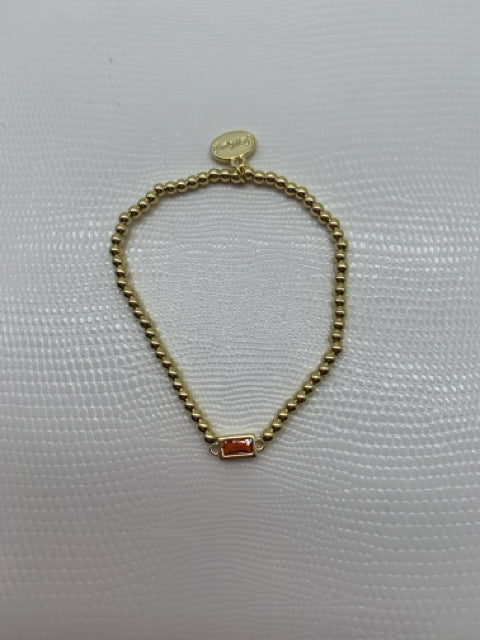 BRACELET 14KT GOLD JULY BIRTHSTONE