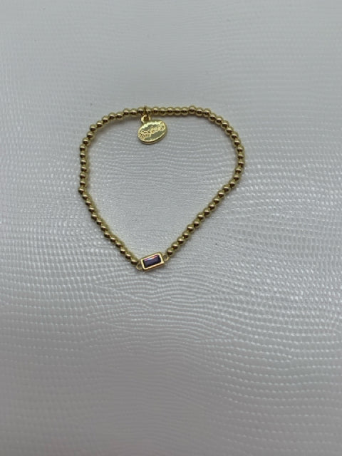 BRACELET 14KT GOLD JUNE BIRTHSTONE