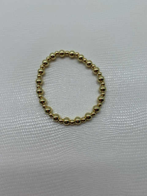BRACELET 14KT GRADUATED GOLD BALL 3MM & 5MM