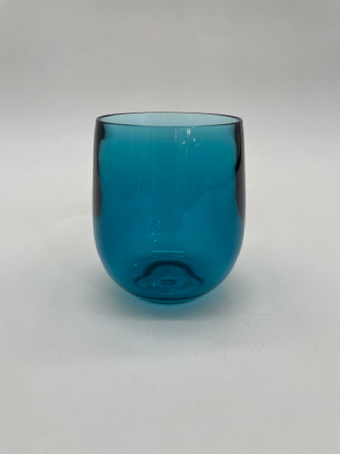 CASPARI ACRYLIC TUMBLER TURQUOISE GLASS 12OZ